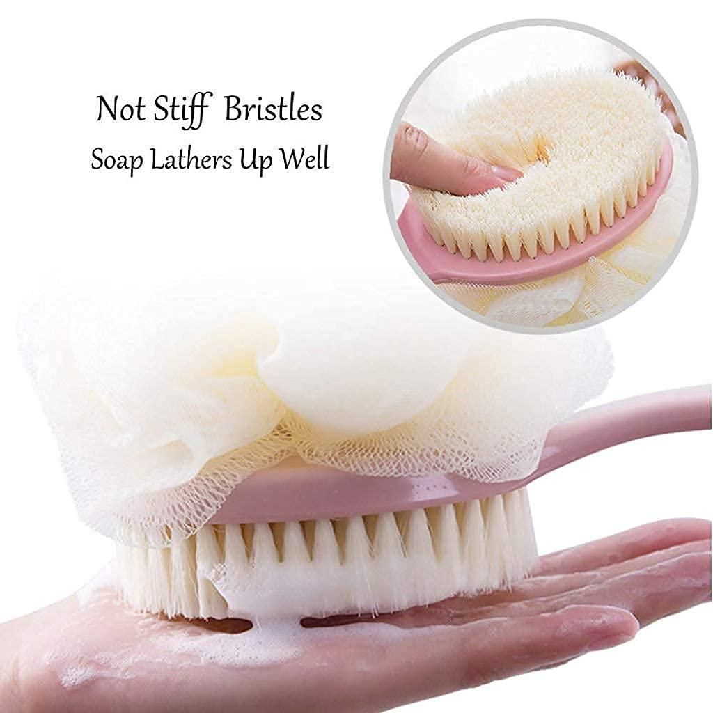 2-in-1 Bath Brush with Loofah | Full Body Cleaning