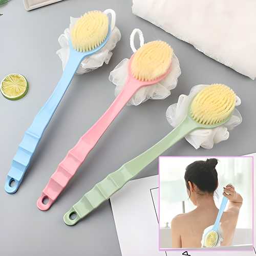 2-in-1 Bath Brush with Loofah | Full Body Cleaning