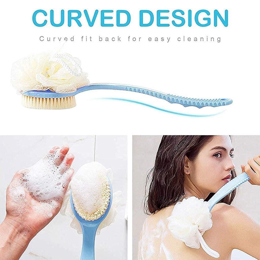 2-in-1 Bath Brush with Loofah | Full Body Cleaning